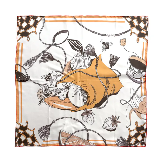 Hovedbilde HONNINGGLØD Silkeskjerf